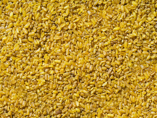 Pattern of bulgur, close up
