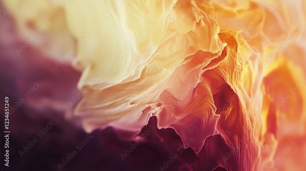 Poster abstract fluid art background with warm and cool color gradients and swirling textures