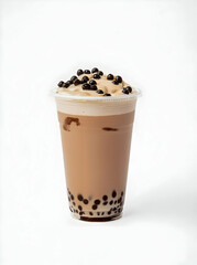Delicious Boba Tea in a Plastic Cup