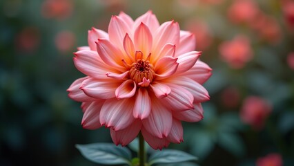 Fototapeta premium A vibrant pink flower with many petals, symbolizing elegance and beauty