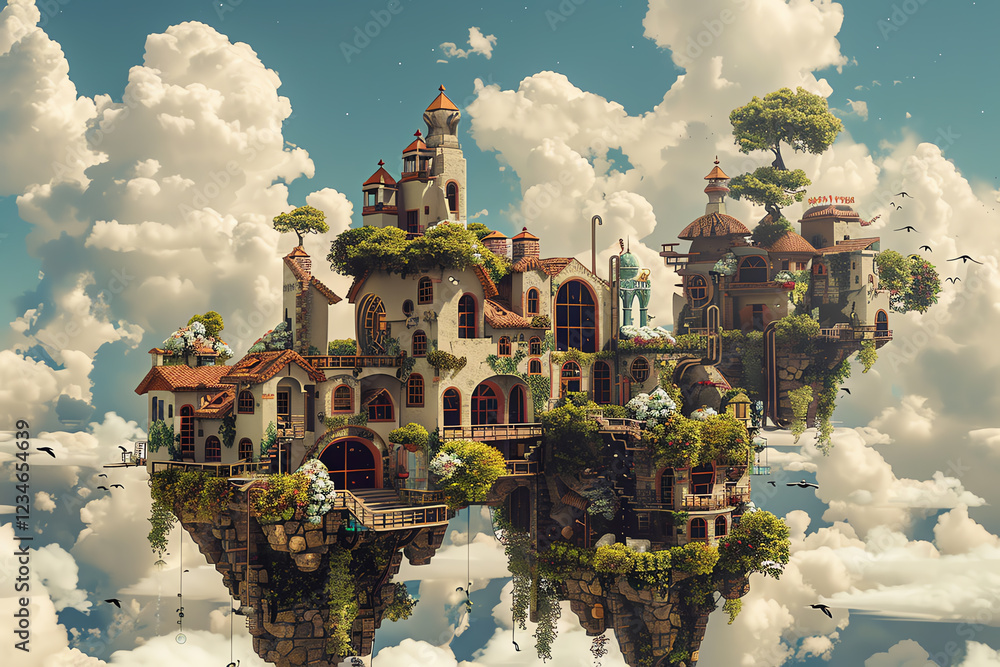 Poster capture the essence of surrealism by merging unexpected camera angles with a digital rendering techn