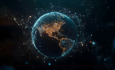 Global Network: A Digital Representation of Earth's Interconnectivity