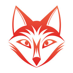 Obraz premium Elegant and Smooth Fox Head Vector Art for Logos.