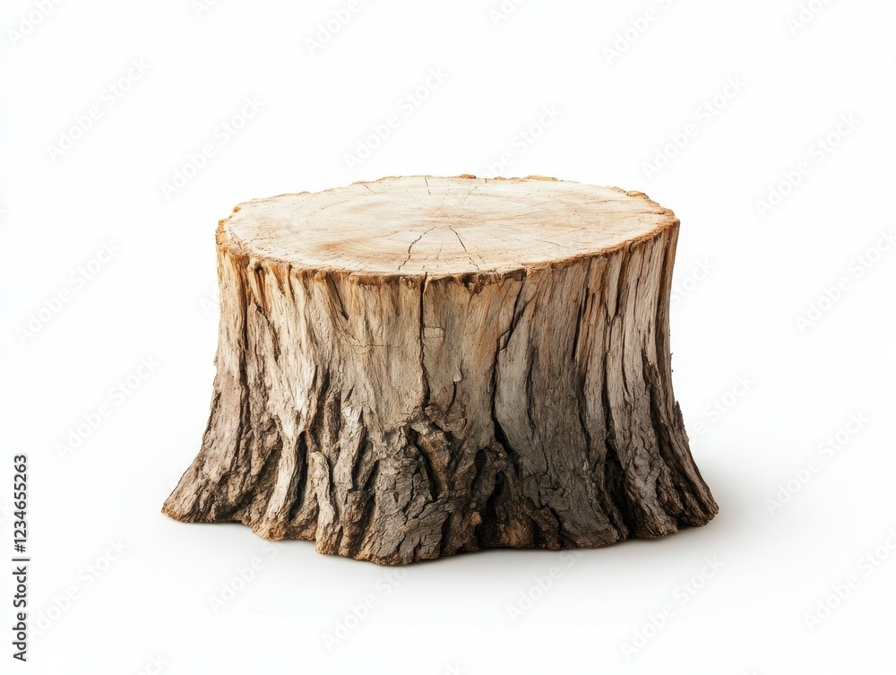 Poster transparent background featuring a lone empty tree trunk used for showcasing products