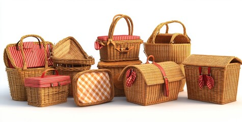 PNG image of an empty, square-shaped wicker basket with a transparent backdrop