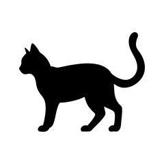 Cute cartoon black cat