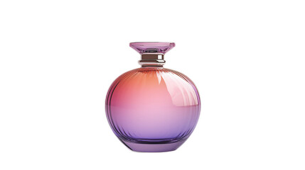 Elegant glass perfume bottle with gradient color design and stylish cap