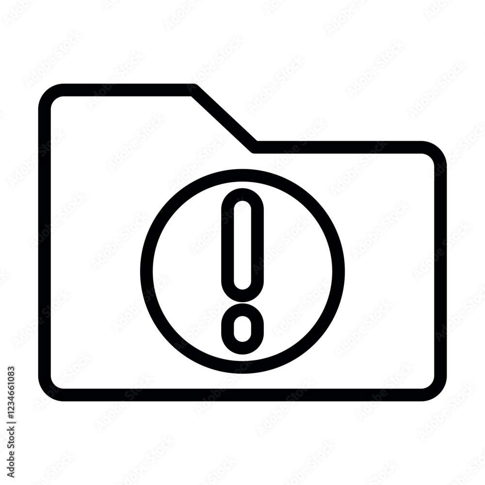 Poster folder alert vector icon