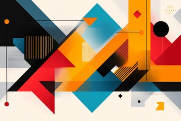 A simple geometric design of arrows pointing between two parallel rows of shapes, illustrating order and pairing