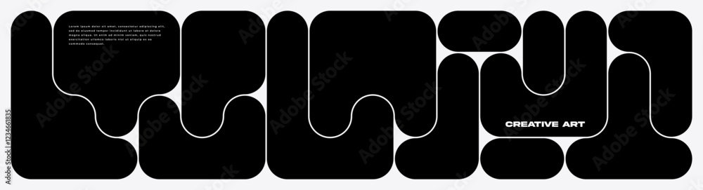 Poster geometric blob pattern design. . abstract background with liquid bubble shapes.