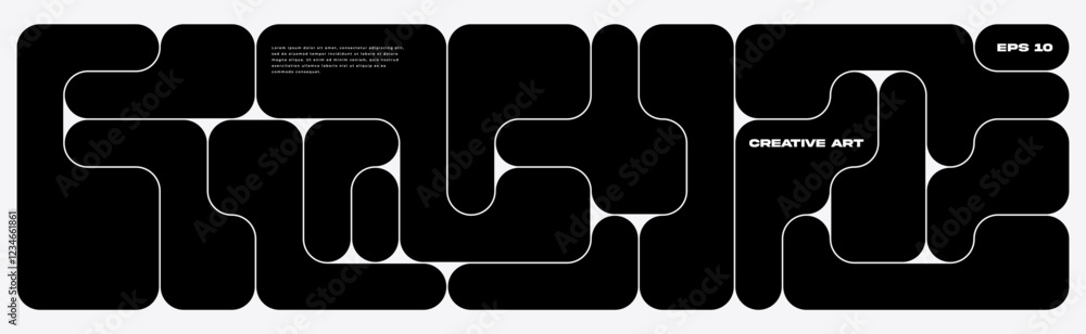 Poster bento grid design element. abstract background with liquid bubble shapes. creative metaball pattern 