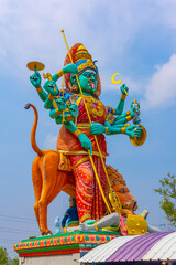 The Biggest Statue of Hindu God Amman, Parasathamman Temple, Thaiyur Village, Near Kelambakkam, Tamilnadu - God and Devotional Scenario Image.