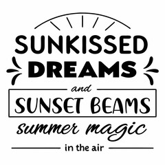 summer sunsets typography t-shirt design