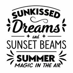 summer sunsets typography t-shirt design