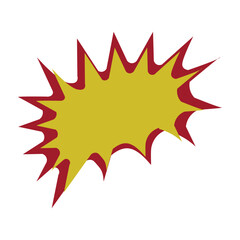 illustration of a red and yellow label