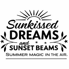 summer sunsets typography t-shirt design