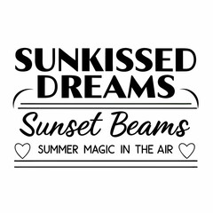 summer sunsets typography t-shirt design