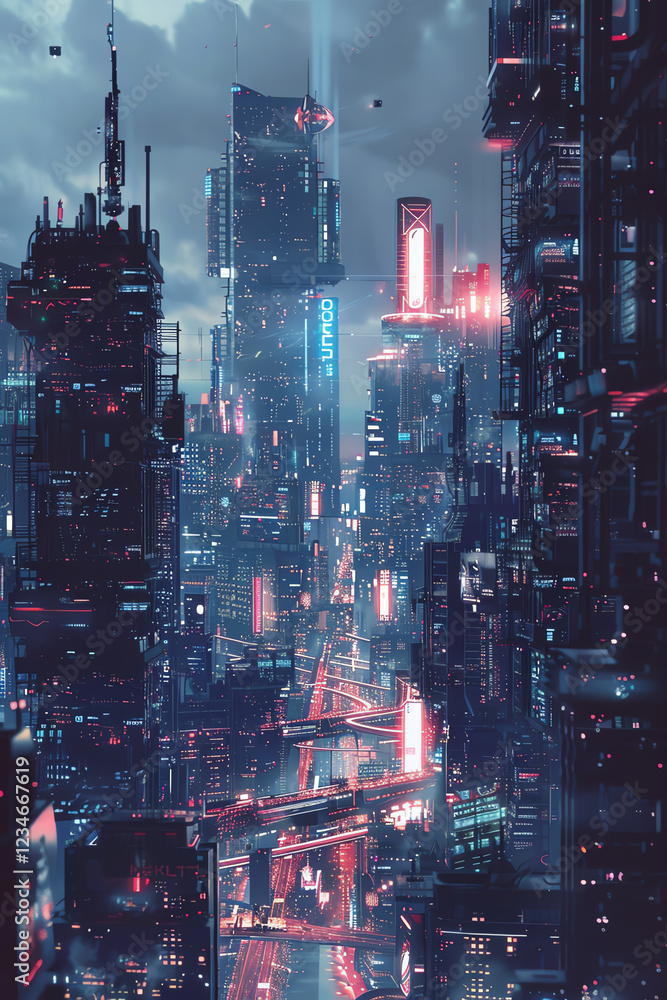 Poster craft an intricate scene merging futuristic technologies and romantic themes using pixel art experim