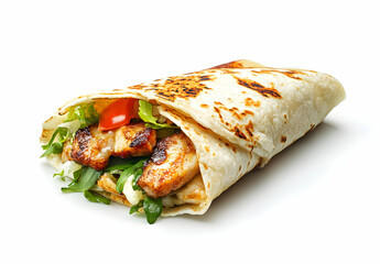 Delicious Grilled Chicken Wrap with Fresh Salad