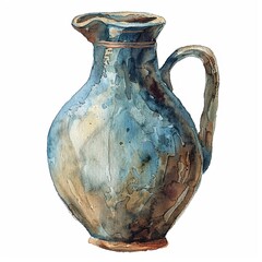 Clipart of a jug of water from the Samaritan womans story watercolor