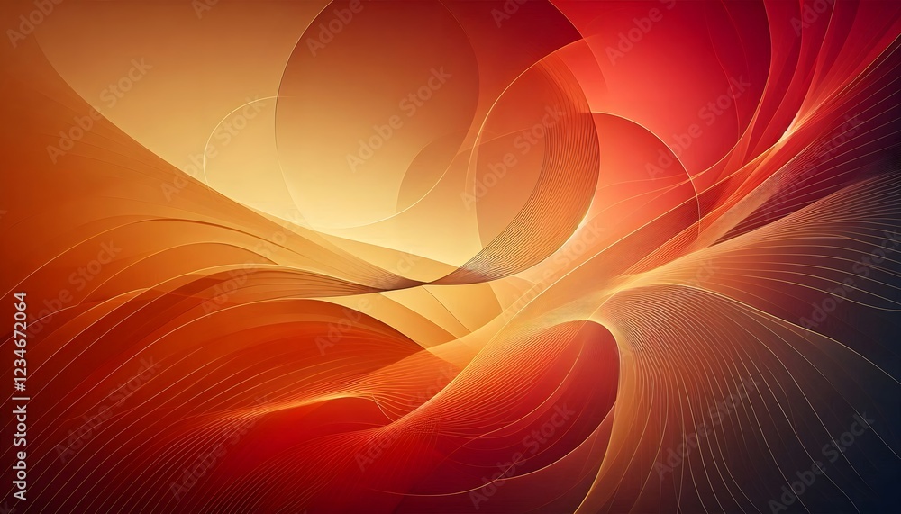 Poster abstract background,a soft and elegant geometric background with fluid overlapping circles and thin 