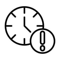 clock alert vector icon