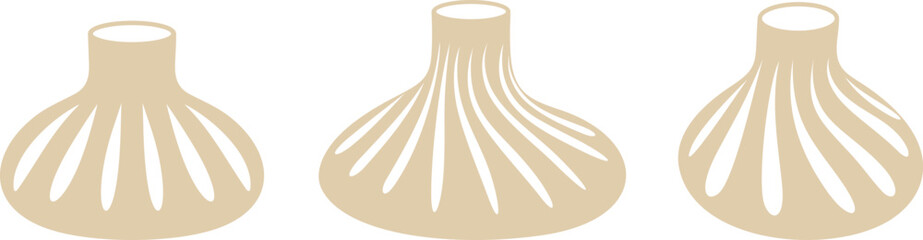 Khinkali logo. Isolated khinkali on white background