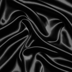 Fototapeta premium Black satin silk luxury material cloth background