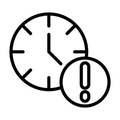 clock alert vector icon