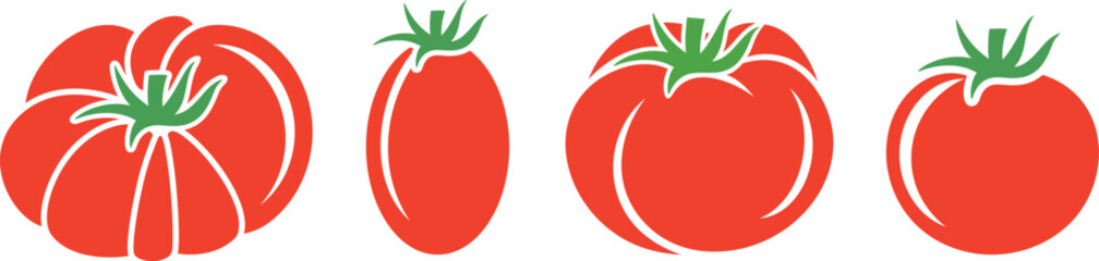 Tomato logo. Isolated tomato on white background