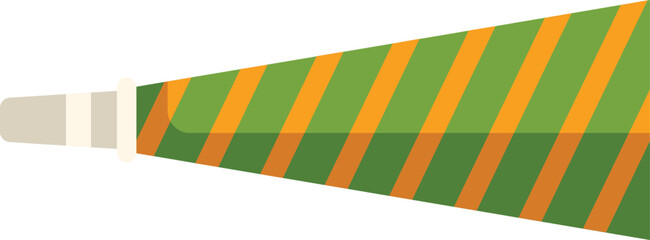 Green and orange party horn making a celebratory noise at a festive event © anatolir