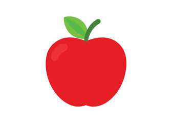 red apple isolated on white