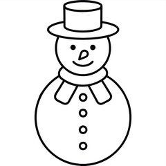 snowman with hat and scarf