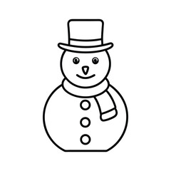 snowman with hat and scarf