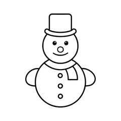 snowman with hat and scarf