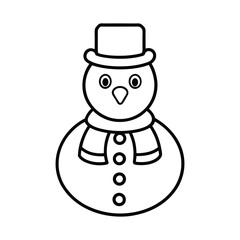 snowman with hat and scarf