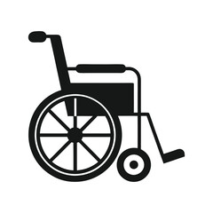 wheelchair icon isolated on white