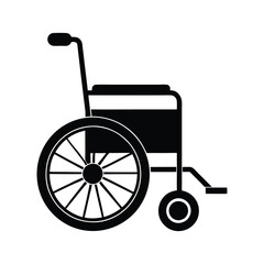 wheelchair icon isolated on white