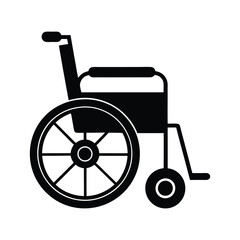 wheelchair icon isolated on white