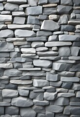 Fototapeta premium Gray Stone Wall Texture Irregular Blocks, Rustic Design, Architectural Background