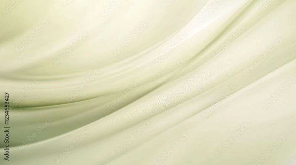 Poster soft, flowing fabric in subtle green tones creating a serene and calming background