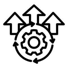 Continuous Improvement Icon Outline Style
