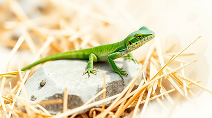 Fototapeta premium lizard on the grass