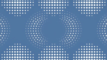 A blue background with white dotted pattern