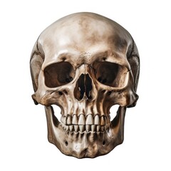 Obraz premium Skull white background anthropology sculpture.