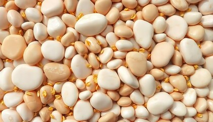 Smooth stones and small yellow flower petals