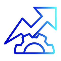 Development Icon Line Gradient Style for Process Improvement Themes