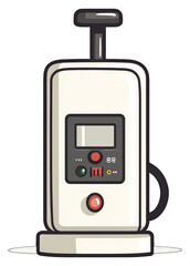 Fototapeta premium A Digital Display Control Panel Machine Device