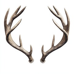 Fototapeta premium Majestic Antlers, Symbolizing Strength and Nature's Beauty. Ideal for rustic home decor, hunting lodge themes, or wildlife art.