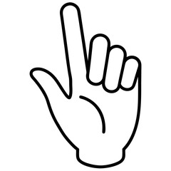 hand isolated on white background